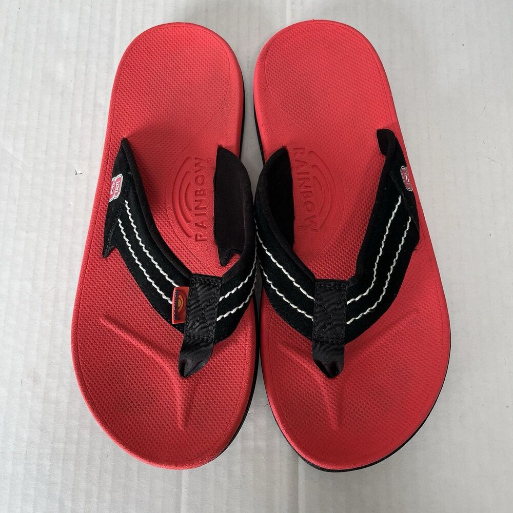 Rainbow East Cape Flip Flops Molded Rubber Slip On Comfort Sandals NCSU Mens 11 - Picture 5 of 16